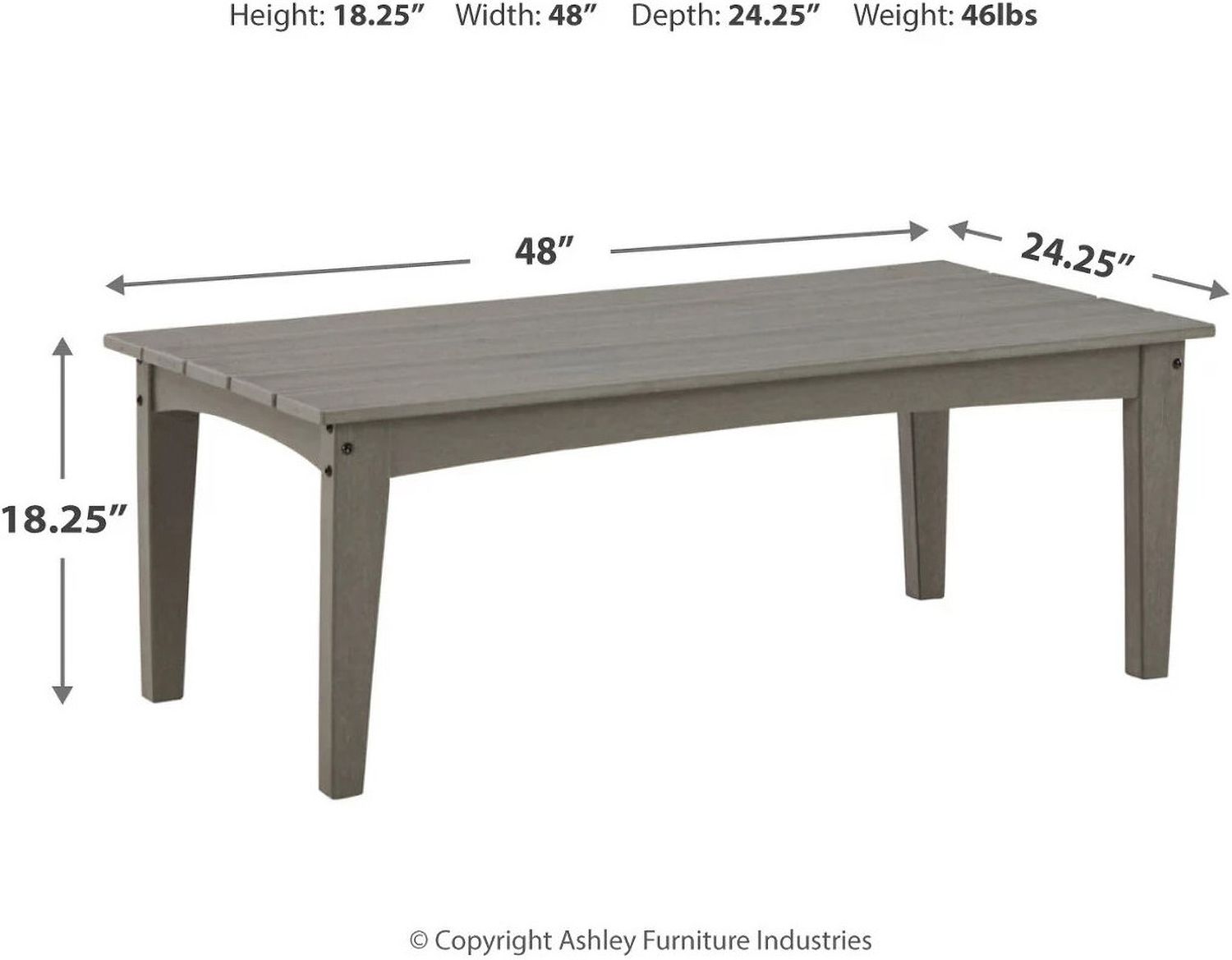 Visola Gray Rectangular Cocktail Table P802701