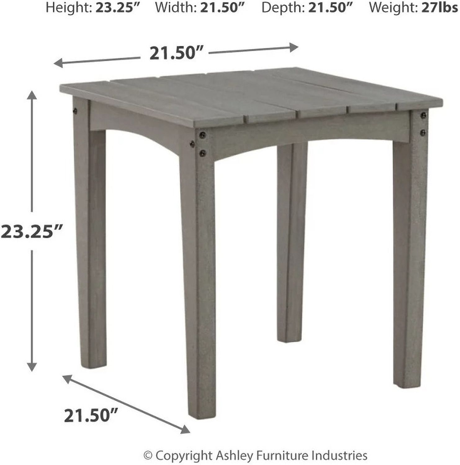 Visola Gray Square End Table P802702