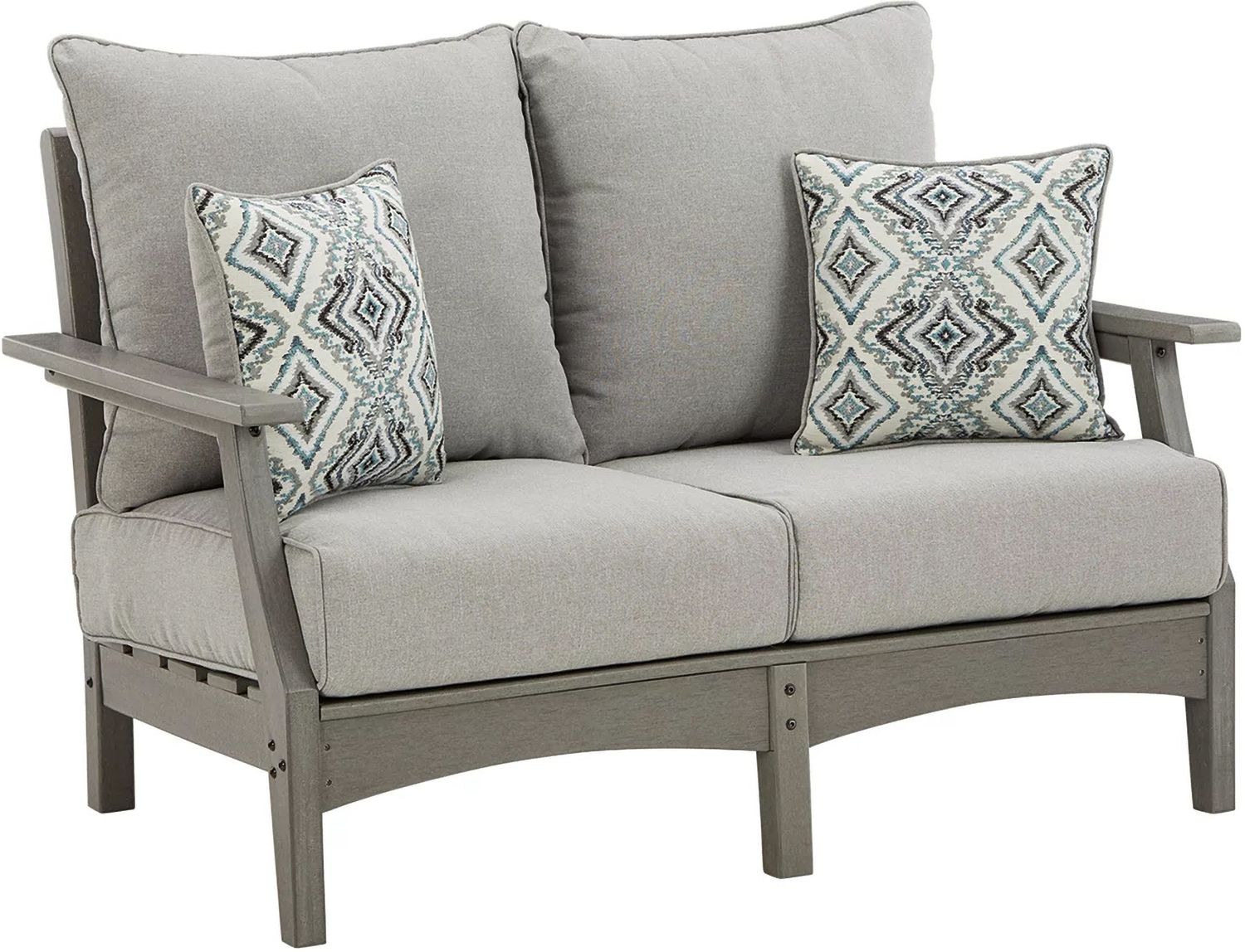 Visola Gray Loveseat w/Cushion P802835