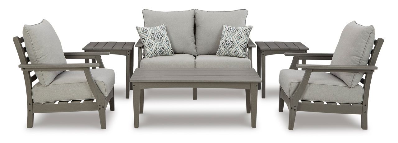 Visola Gray Loveseat w/Cushion P802835