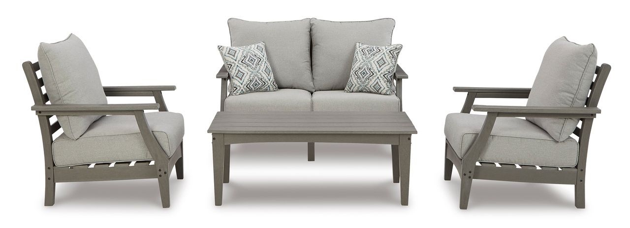 Visola Gray Loveseat w/Cushion P802835