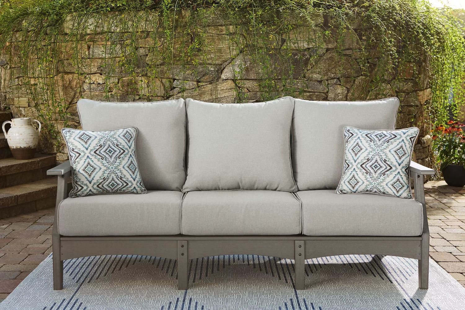 Visola Gray Sofa with Cushion P802838