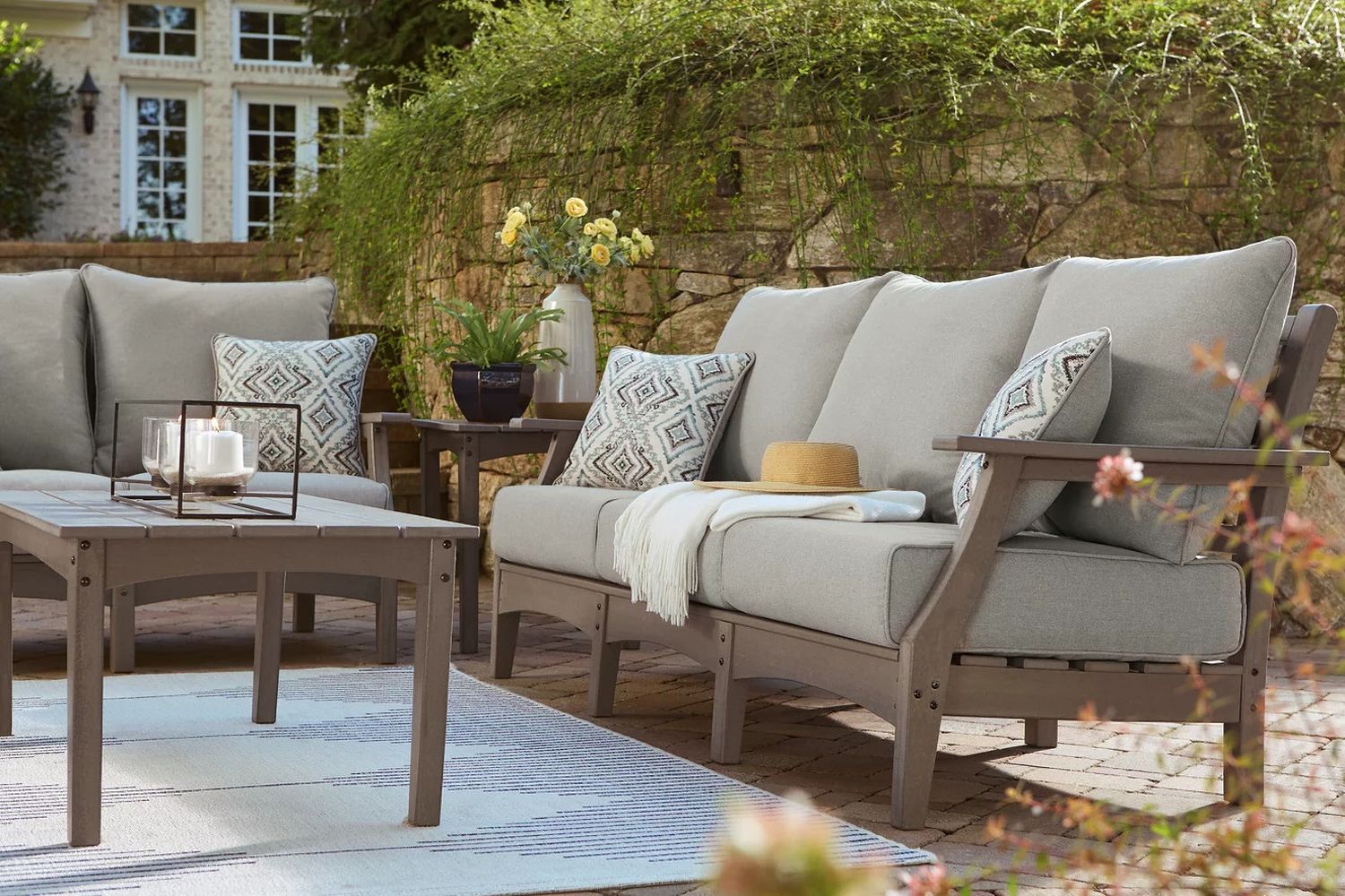 Visola Gray Sofa with Cushion P802838