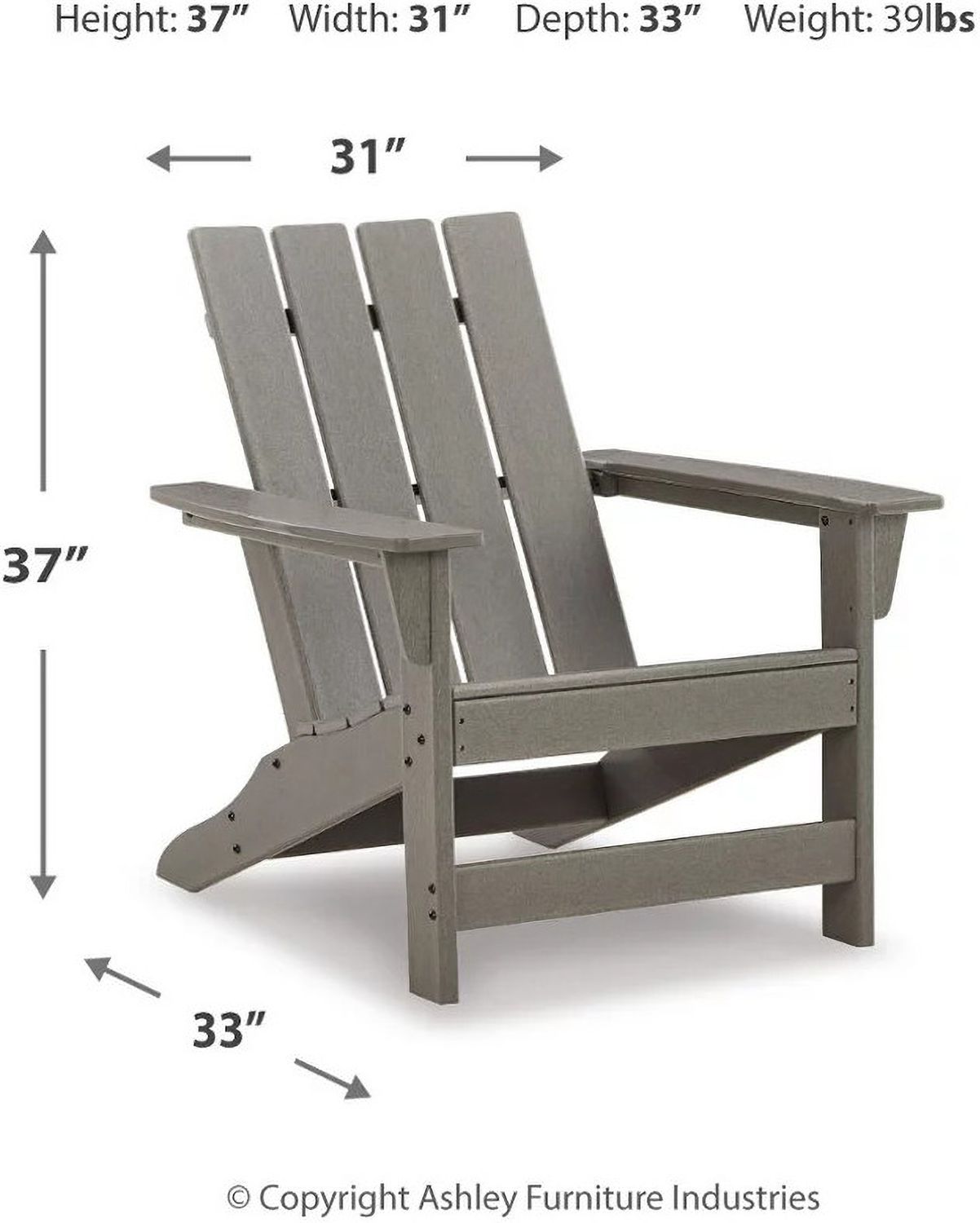 Visola Gray Adirondack Chair P802898