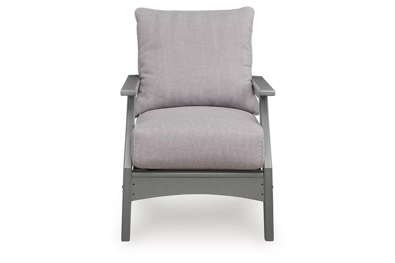 Lone View Bay Outdoor Lounge Chair with Cushion In Gray P803820