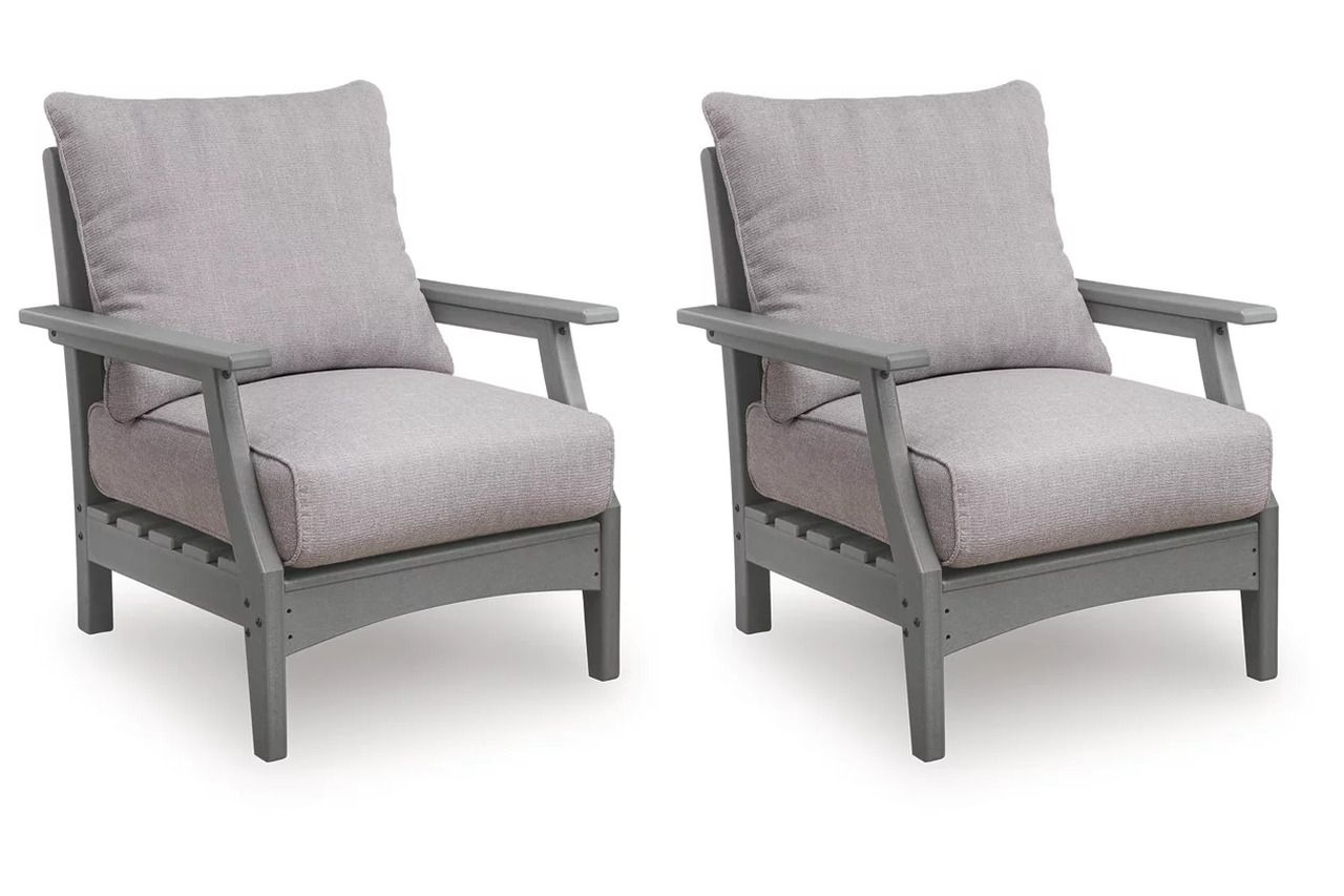 Lone View Bay Outdoor Lounge Chair with Cushion In Gray P803820