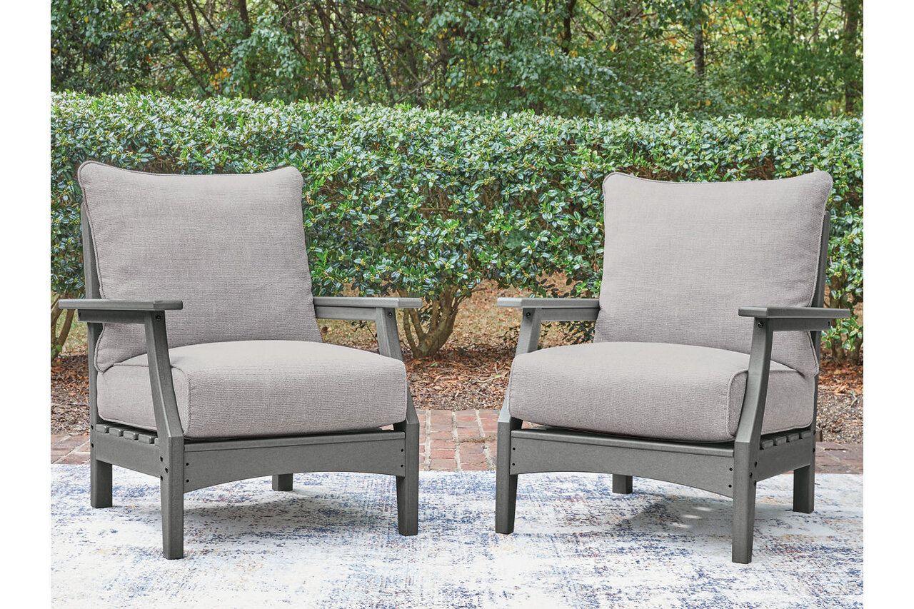 Lone View Bay Outdoor Lounge Chair with Cushion In Gray P803820
