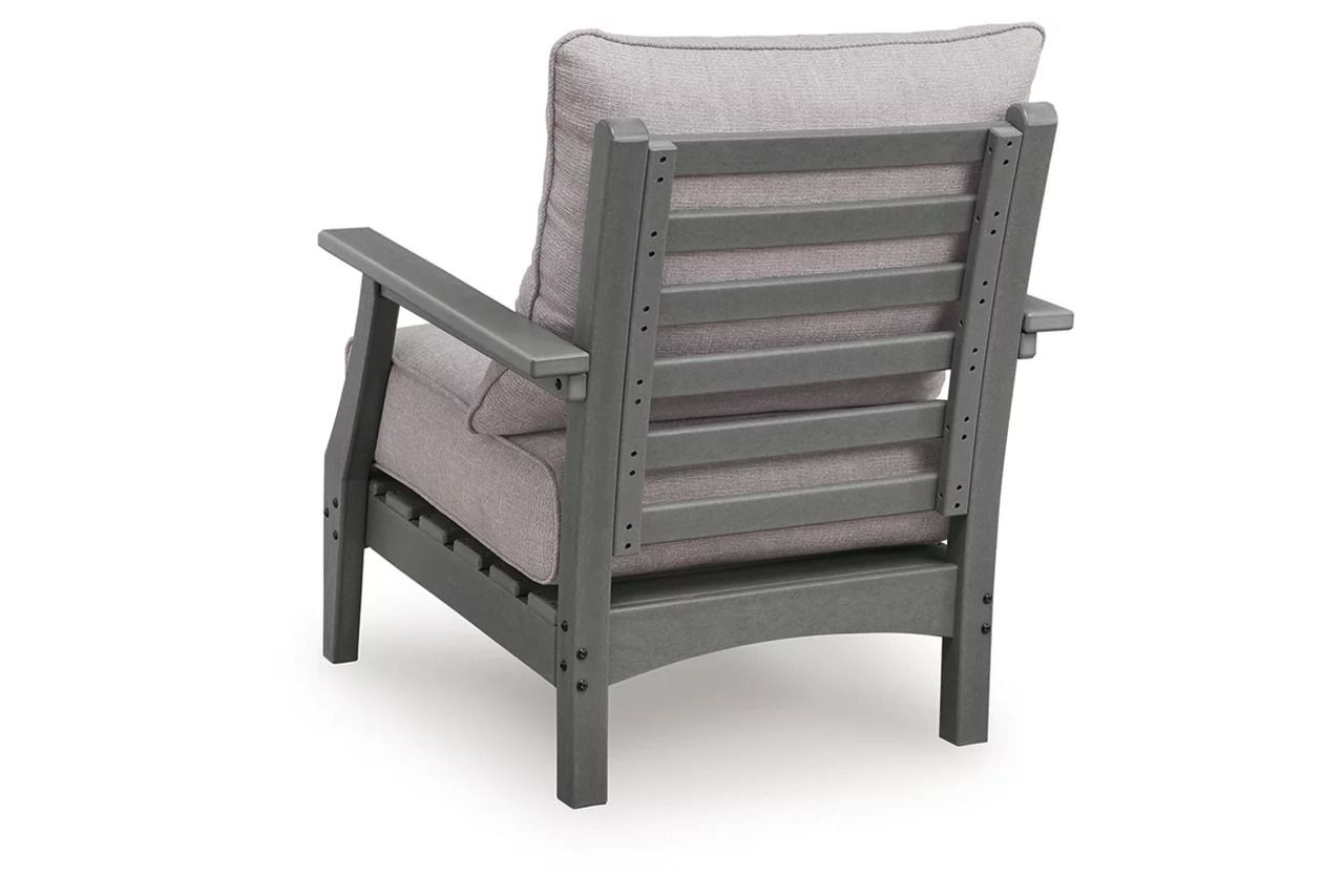Lone View Bay Outdoor Lounge Chair with Cushion In Gray P803820