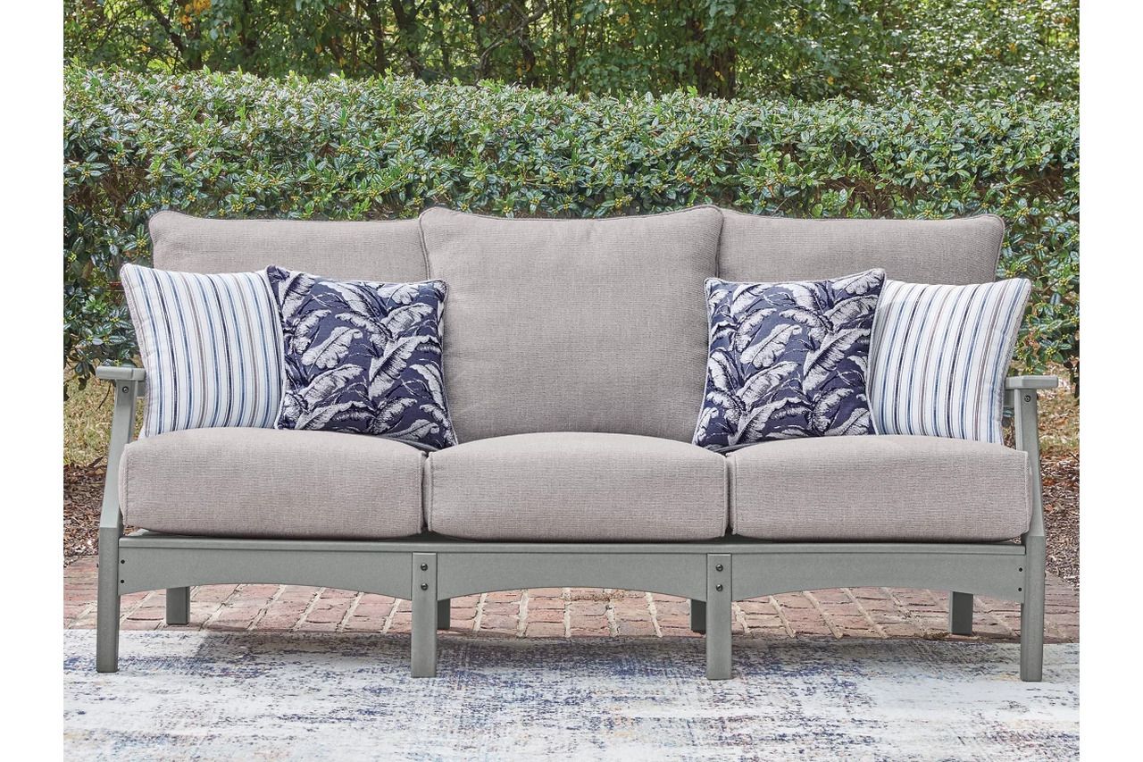 Lone View Bay Outdoor Sofa with Cushion In Gray P803838