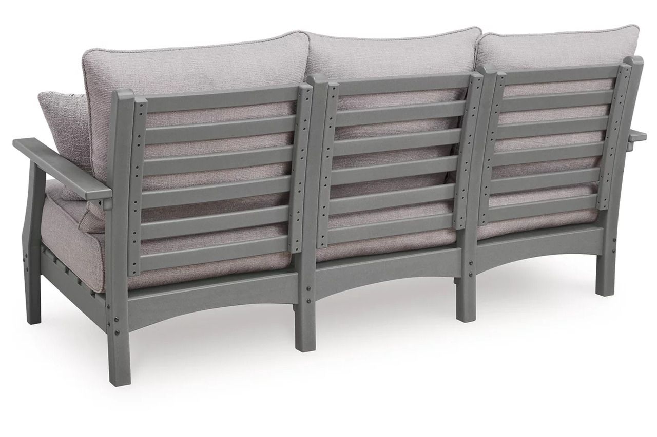 Lone View Bay Outdoor Sofa with Cushion In Gray P803838