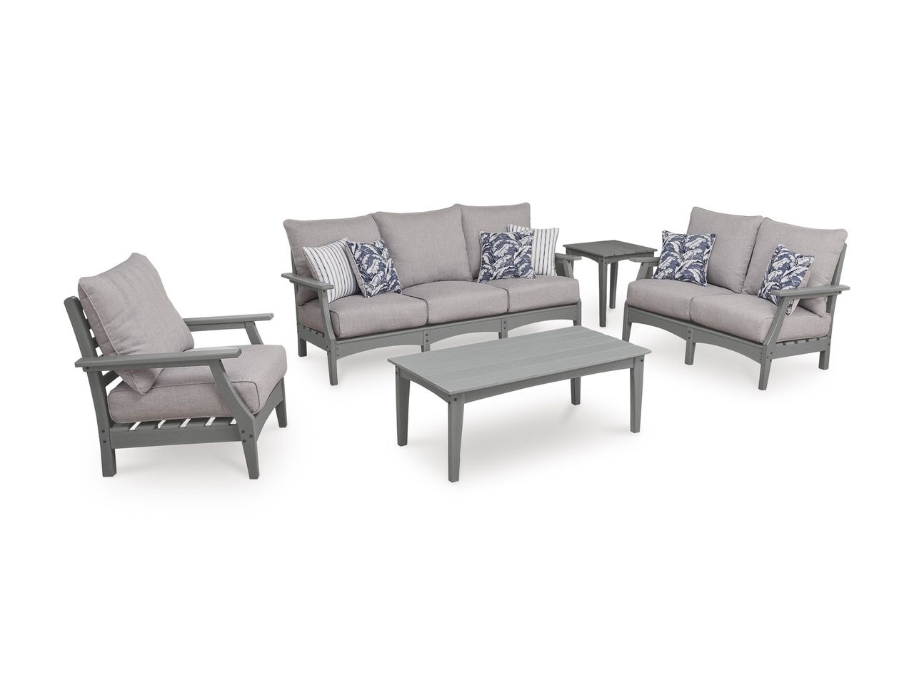 Lone View Bay Outdoor Sofa with Cushion In Gray P803838
