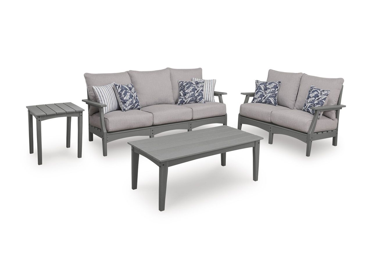 Lone View Bay Outdoor Sofa with Cushion In Gray P803838