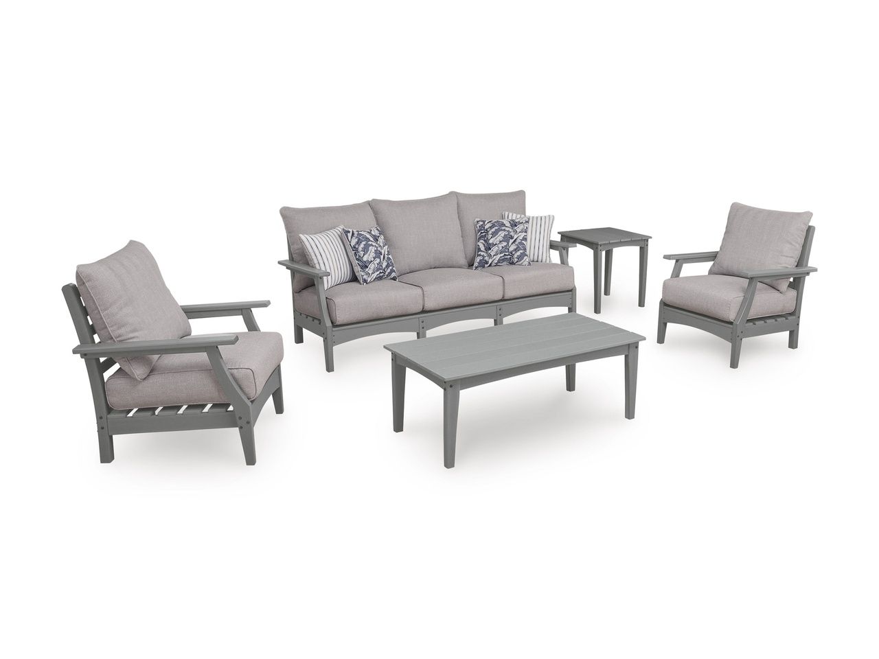 Lone View Bay Outdoor Sofa with Cushion In Gray P803838
