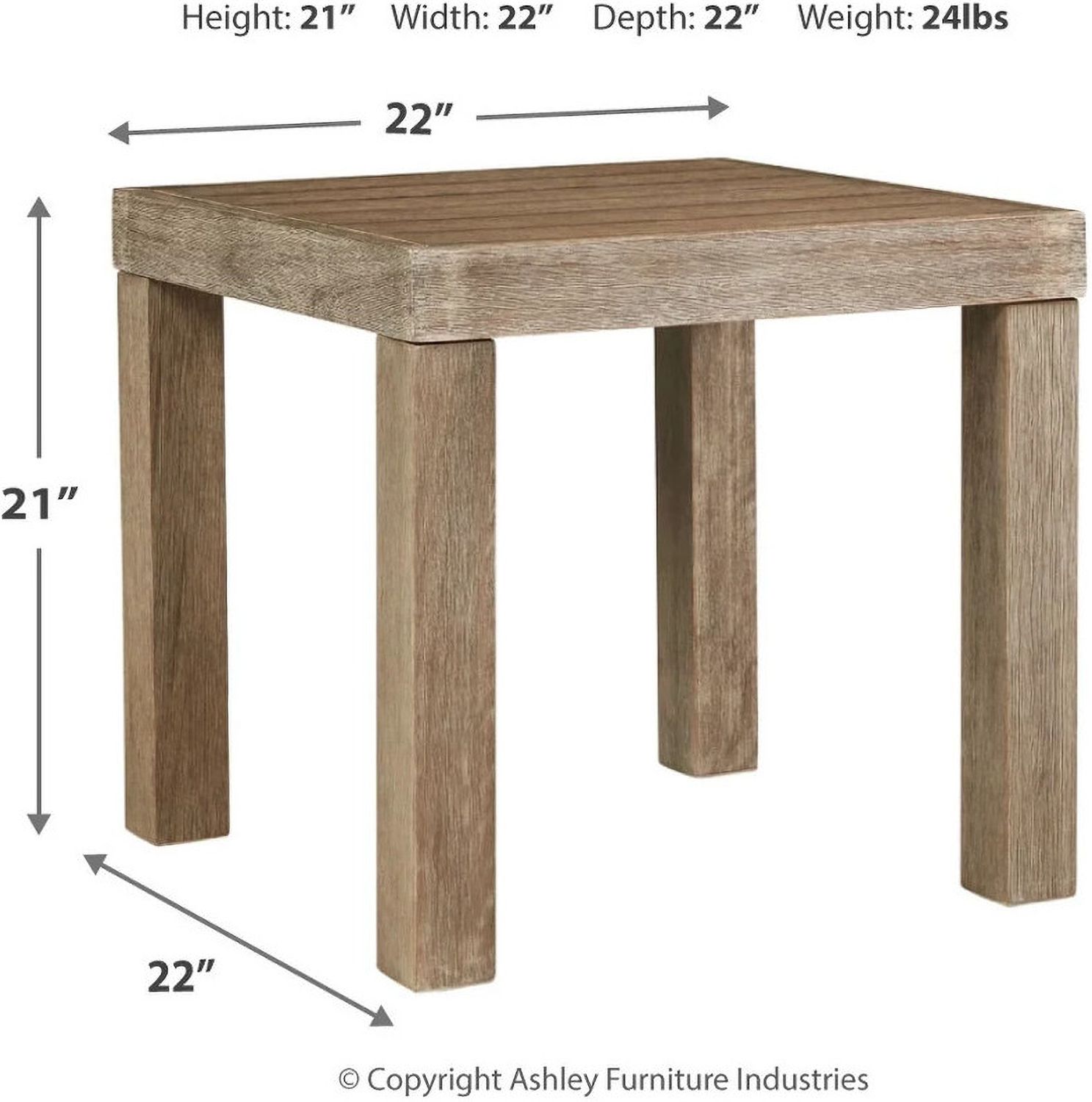 Silo Point Brown Square End Table P804702