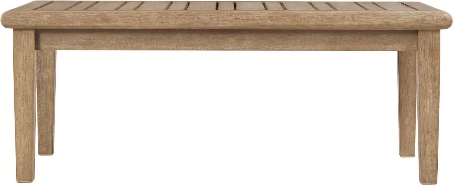 Gerianne Grayish Brown Outdoor Rectangular Cocktail Table P805701