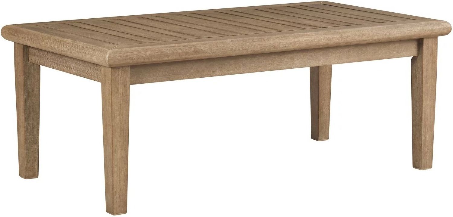 Gerianne Grayish Brown Outdoor Rectangular Cocktail Table P805701
