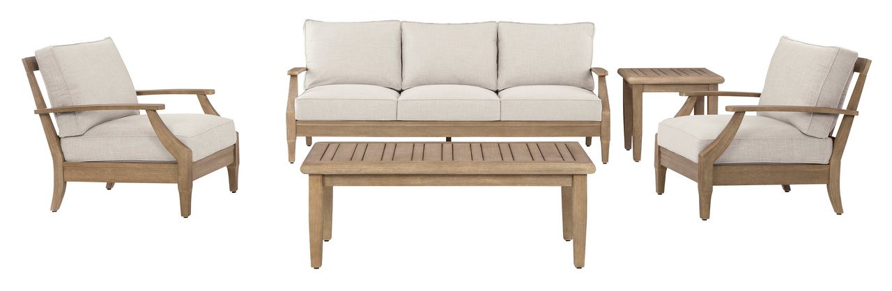 Gerianne Grayish Brown Outdoor Rectangular Cocktail Table P805701