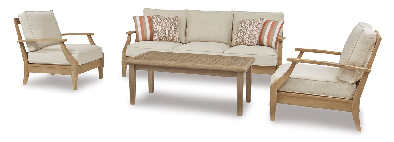 Gerianne Grayish Brown Outdoor Rectangular Cocktail Table P805701