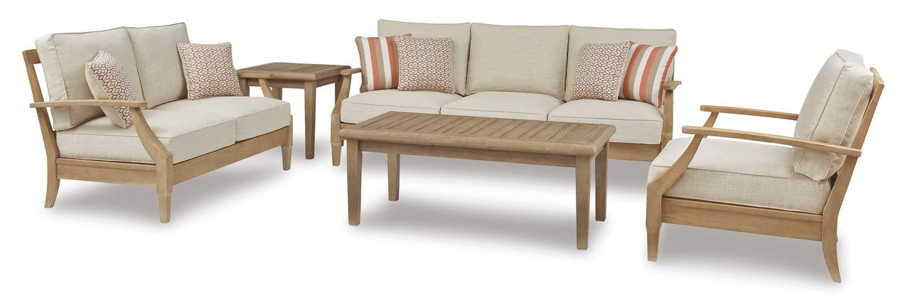 Gerianne Grayish Brown Outdoor Rectangular Cocktail Table P805701