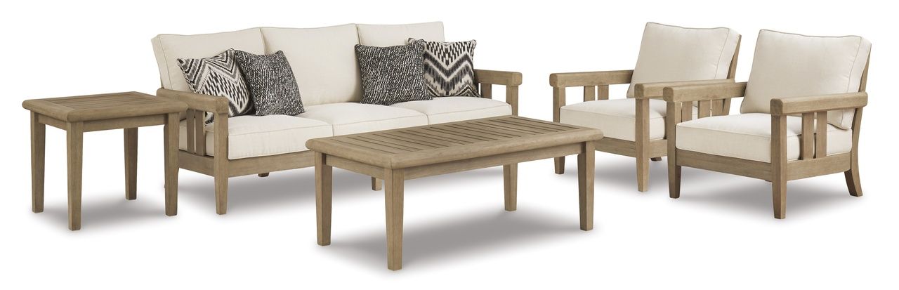 Gerianne Grayish Brown Outdoor Rectangular Cocktail Table P805701
