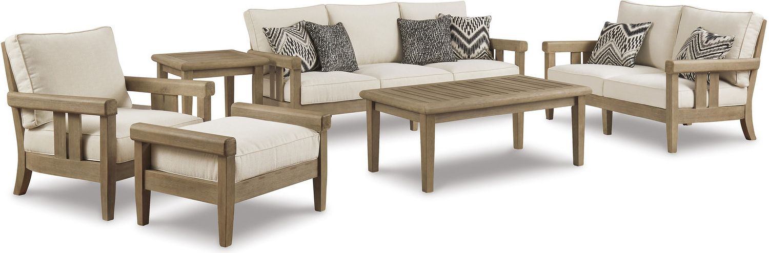 Gerianne Grayish Brown Outdoor Square End Table P805702