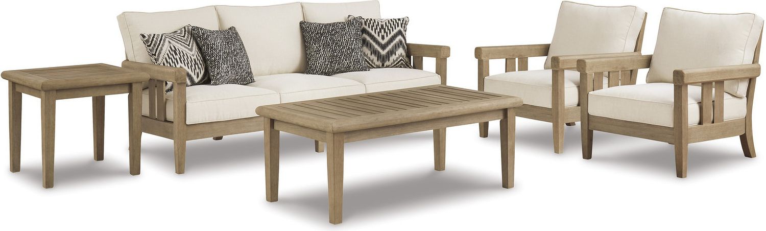 Gerianne Grayish Brown Outdoor Square End Table P805702