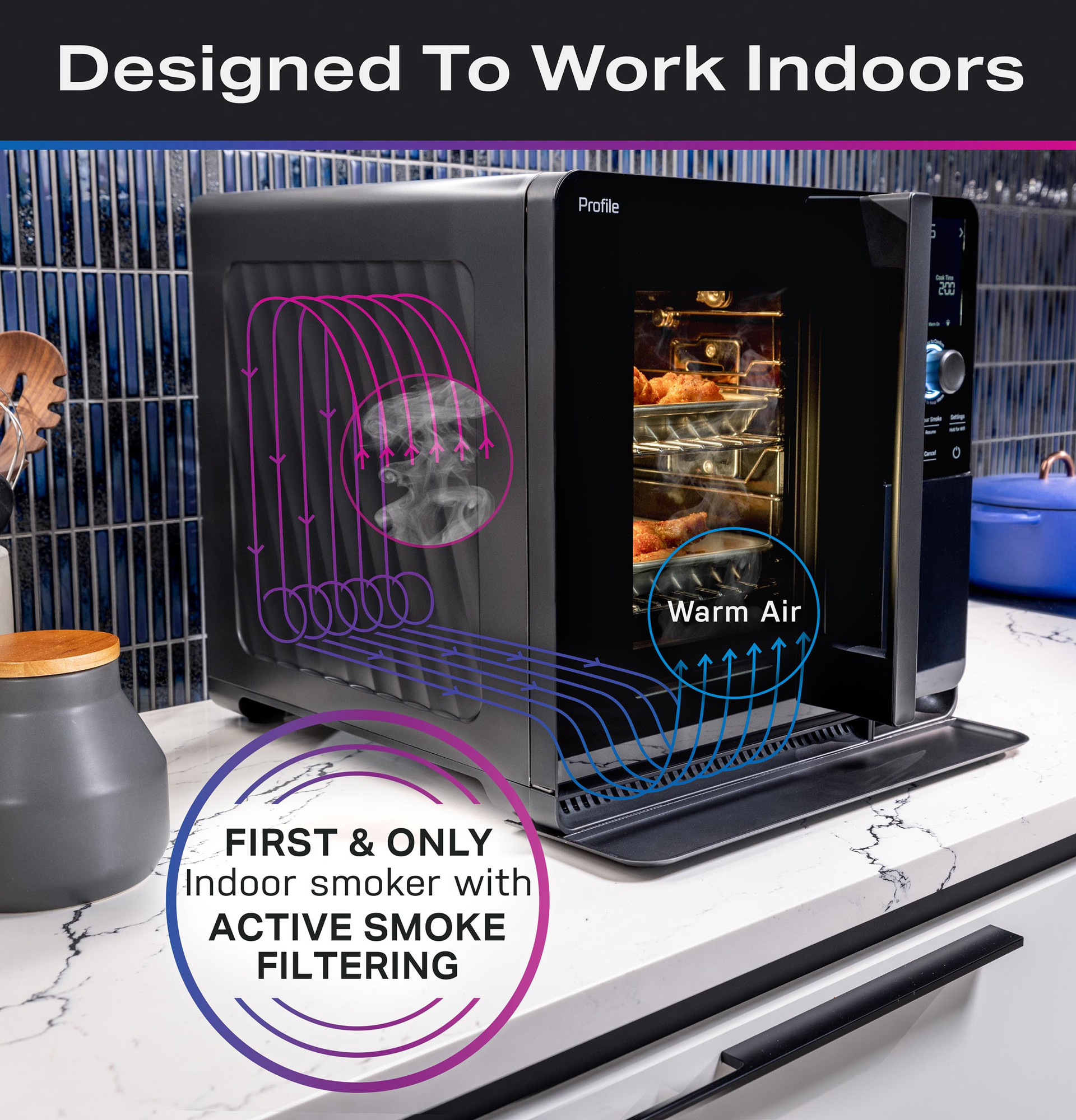 GE Profile⢠Smart Indoor Pellet Smoker Accessories Bundle P9SBCAS6WBB