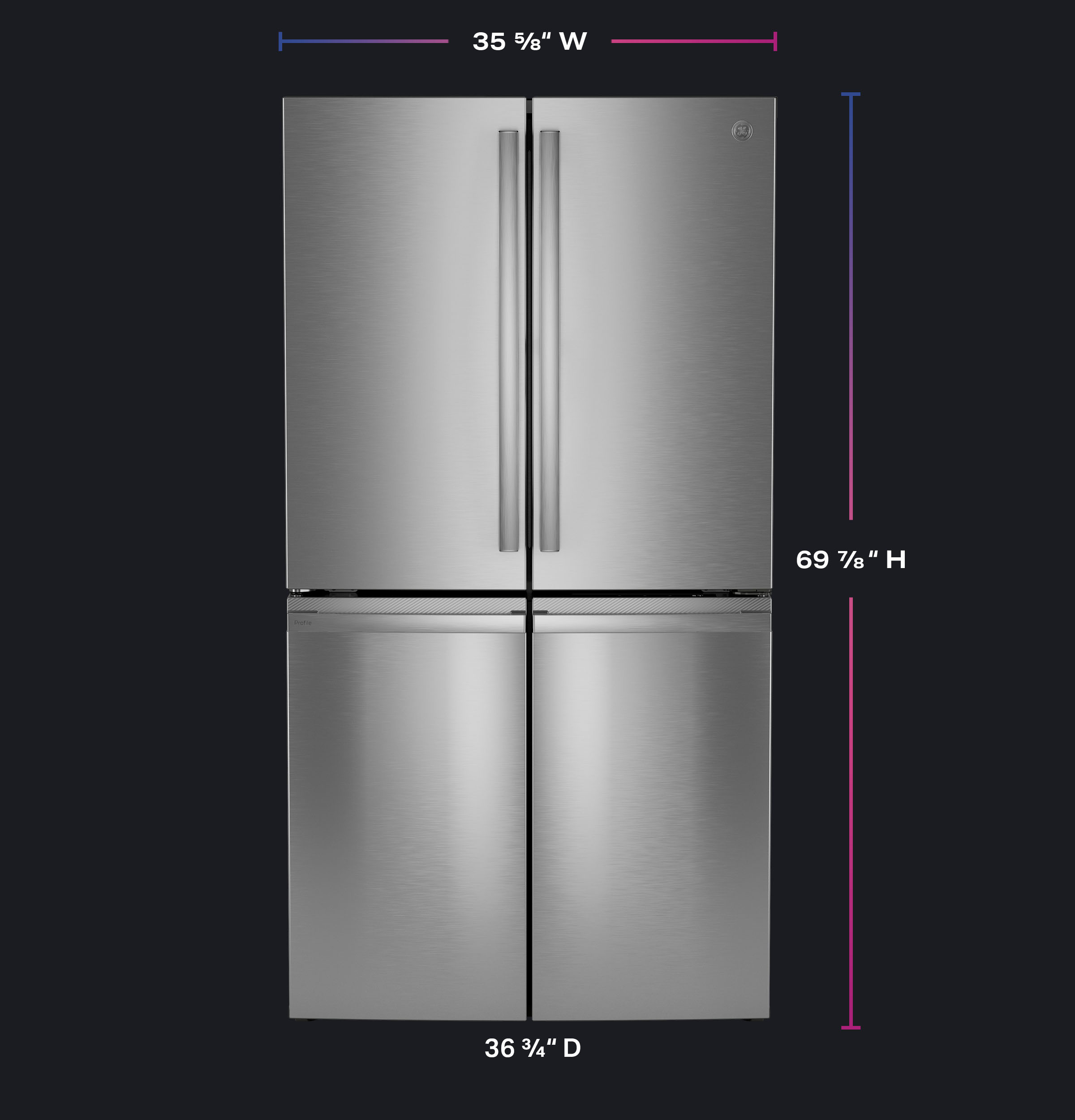 28.4 Cu. Ft. Quad-Door Refrigerator with Dual-Dispense AutoFill Pitcher and Door in Door view 8