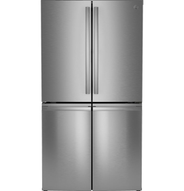 GE Profile 36 Inch Wide 28.3 Cu. Ft. Energy Star Certified Four Door French Door Refrigerator with LED Lights and Soft Close Drawers Stainless Steel PAE28BYTFS Picture 1