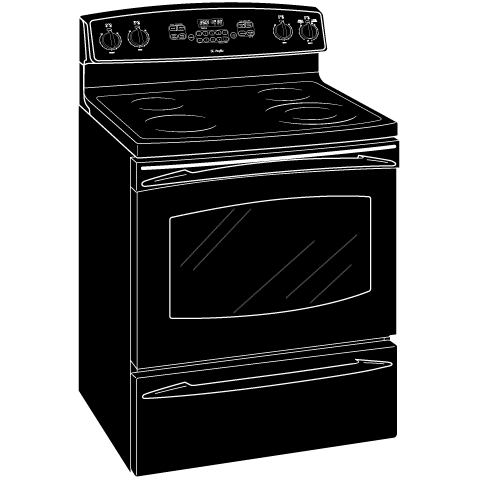 30" Free-Standing Electric Range PB750DNBB, product image 2 of 2