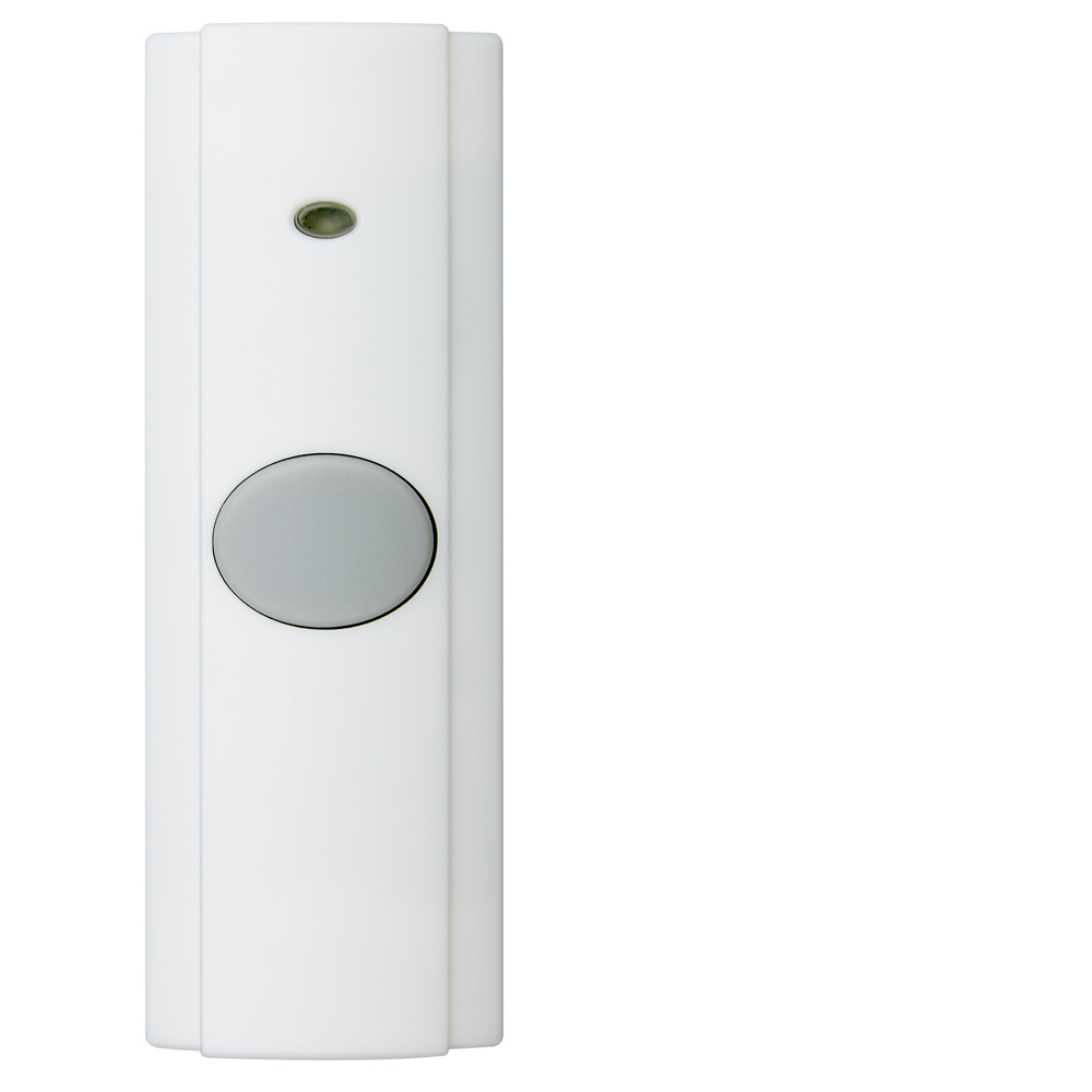 Wireless Unlighted Pushbutton, 1-1/8-Inch w x 3-1/4-Inch h x 5/8-Inch PB82WH