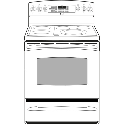 30" Free-Standing Electric Range with Warming Drawer PB900TPWW, product image 2 of 3