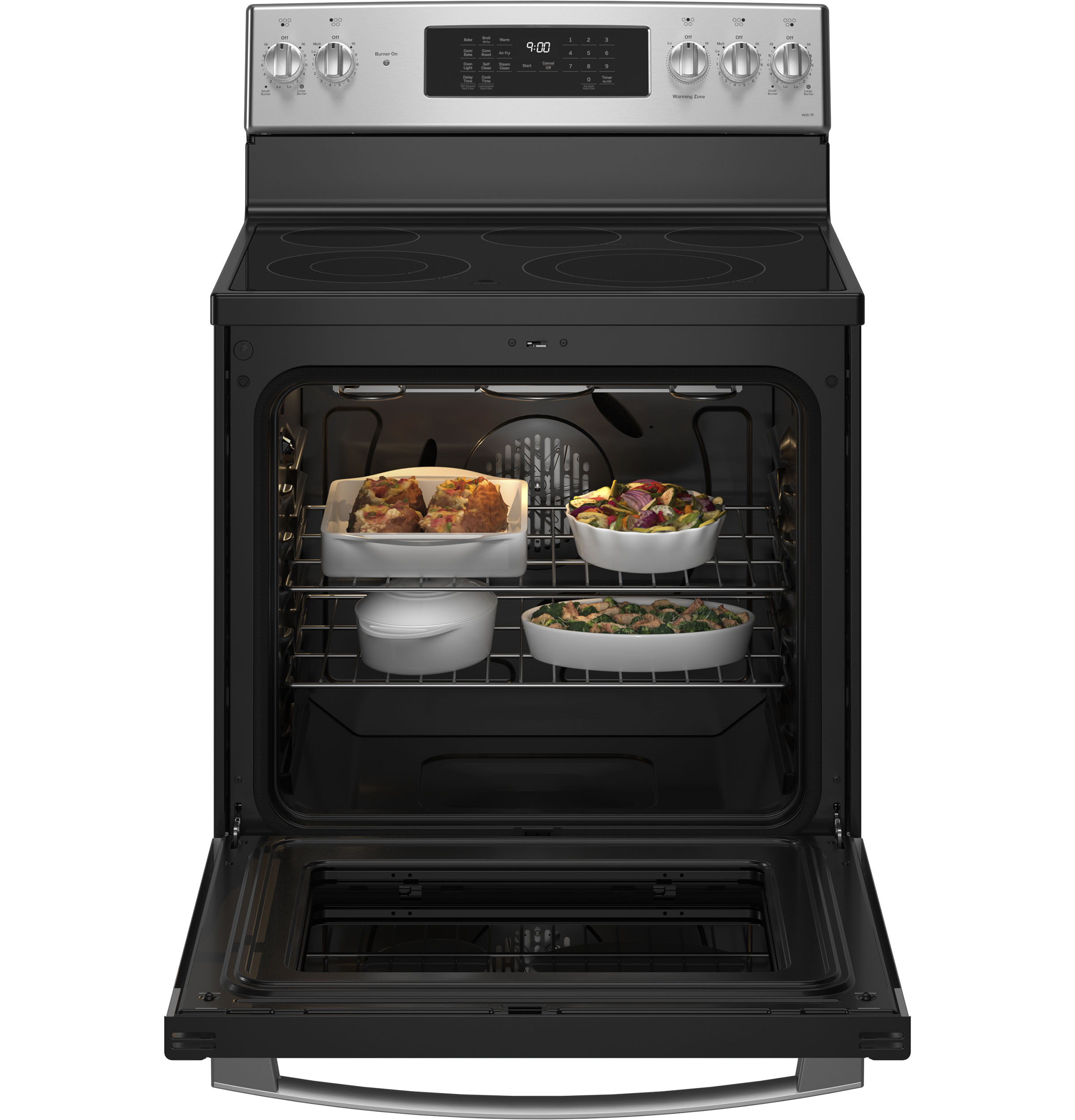 30" Smart Free-Standing Electric Convection Fingerprint Resistant Range with No Preheat Air Fry view 4
