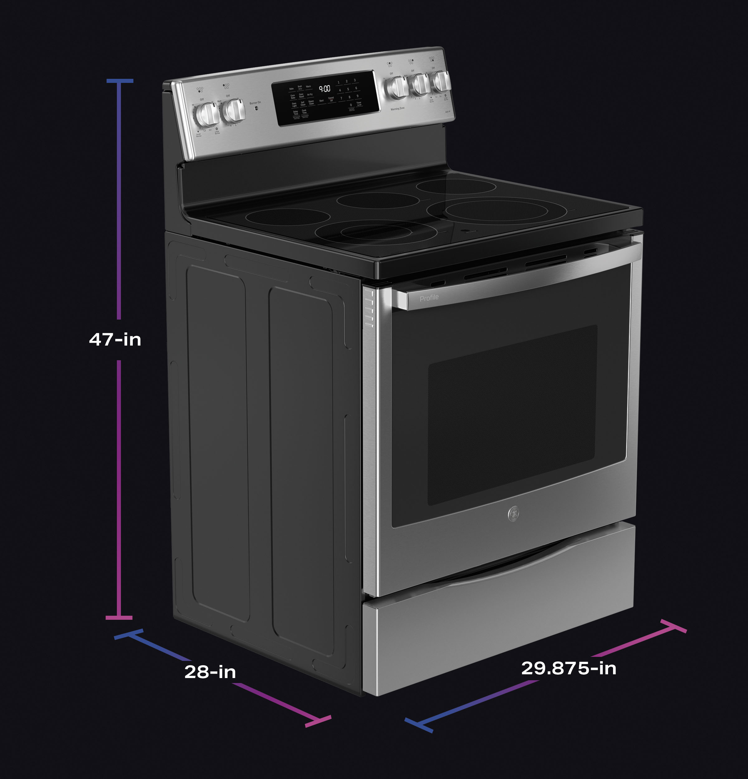 30" Smart Free-Standing Electric Convection Fingerprint Resistant Range with No Preheat Air Fry view 15