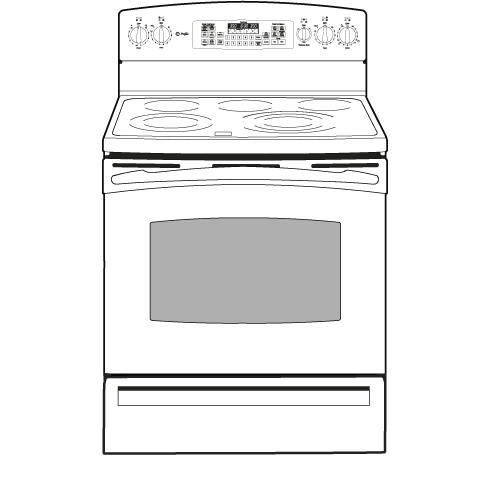 30" Free-Standing Convection Range PB905TTWW, product image 2 of 3