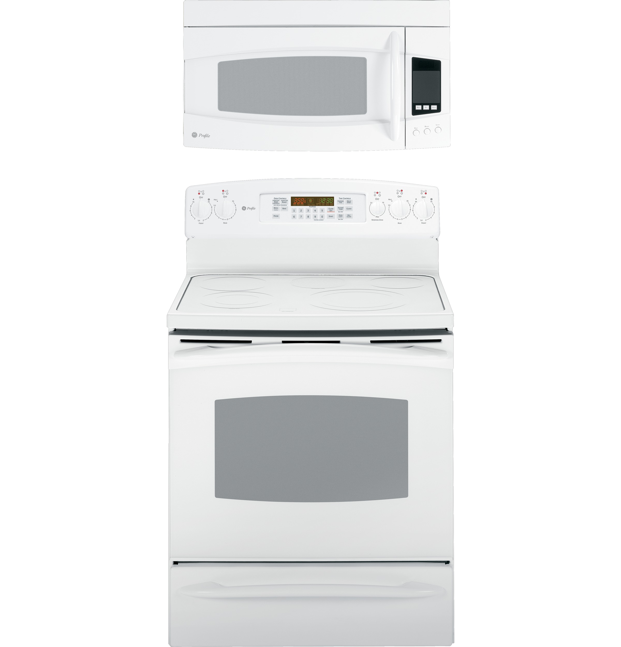30" Free Standing Electric Range PB909TPWW, product image 2 of 4