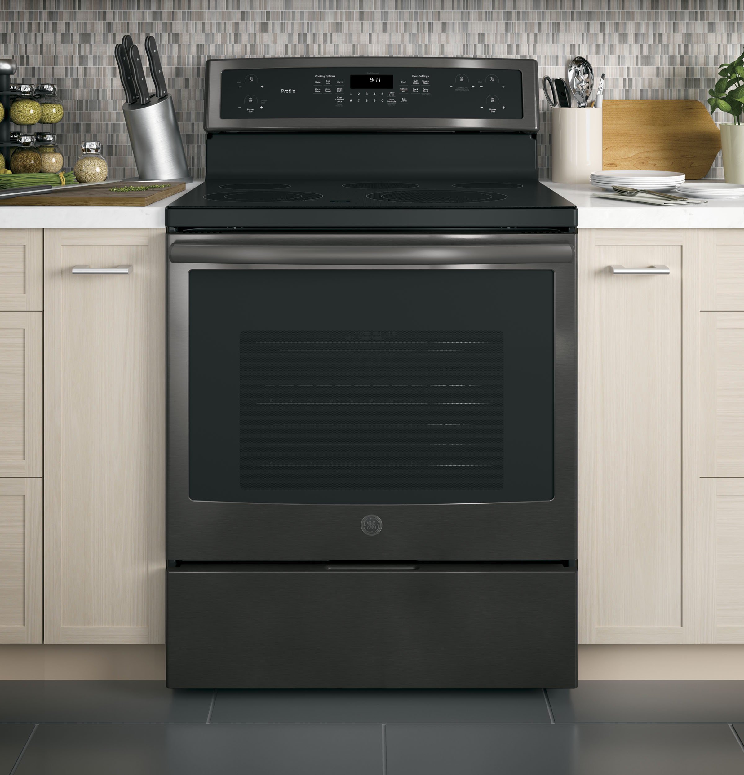 30" Free-Standing Electric Convection Range PB911BJTS, product image 5 of 11