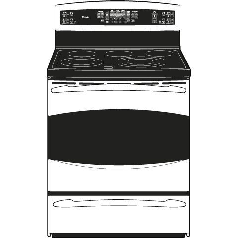 30" Free-Standing Electric Range with Warming Drawer PB920STSS, product image 3 of 4