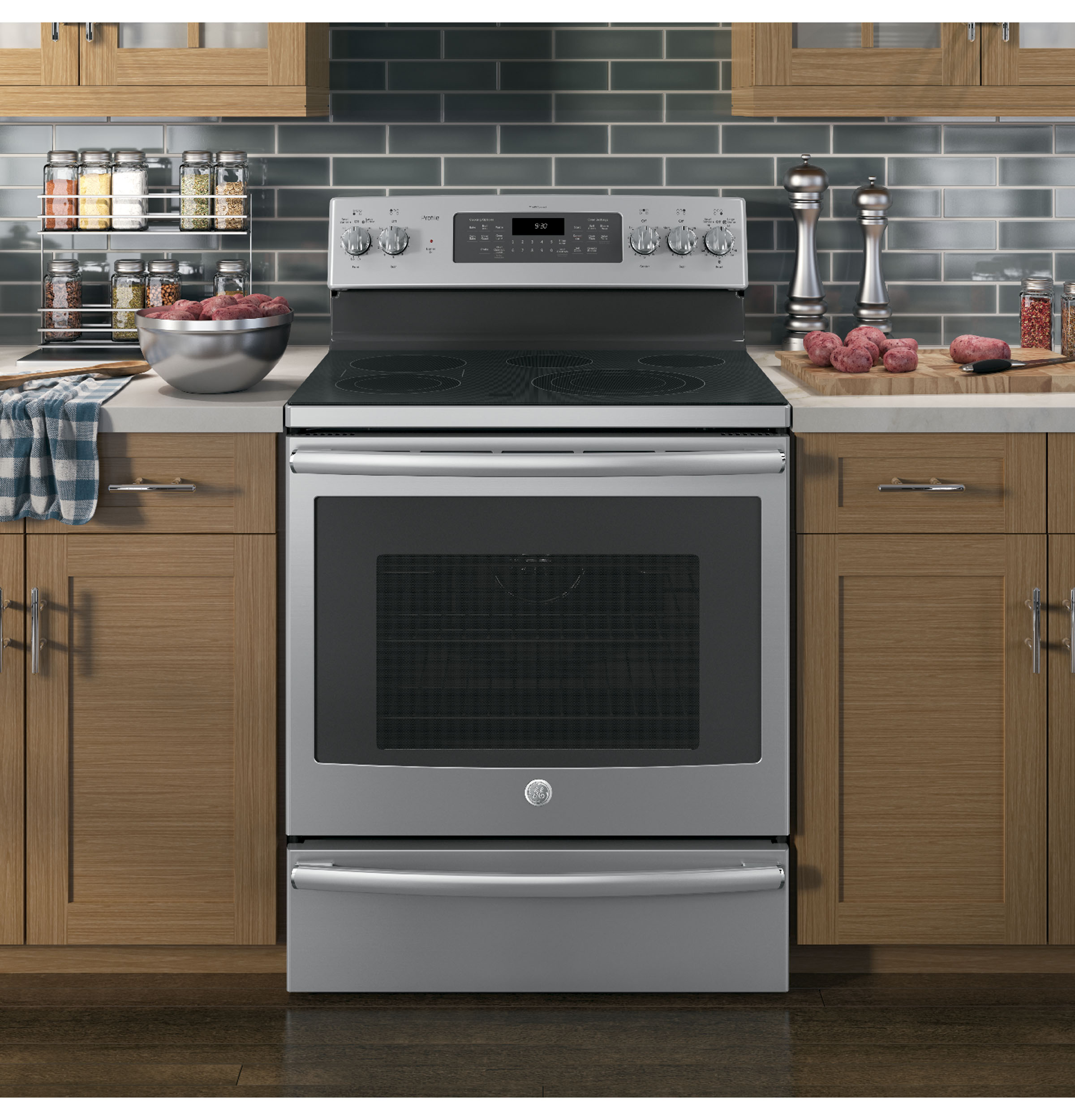 30" Smart Free-Standing Electric Convection Range PB930SLSS, product image 6 of 10