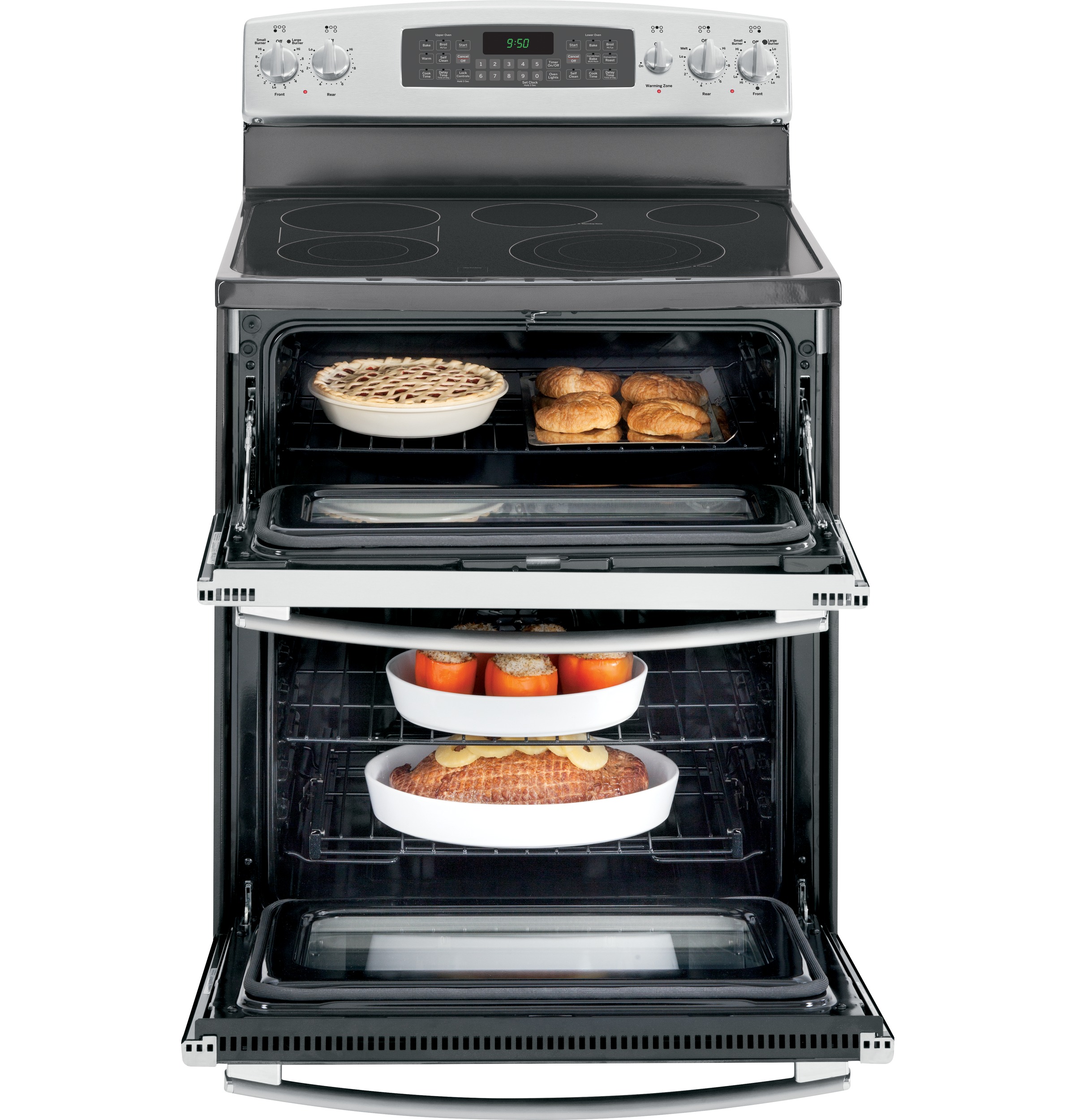 Series 30" Free-Standing Double Oven Range with Convection PB950SFSS, product image 3 of 22