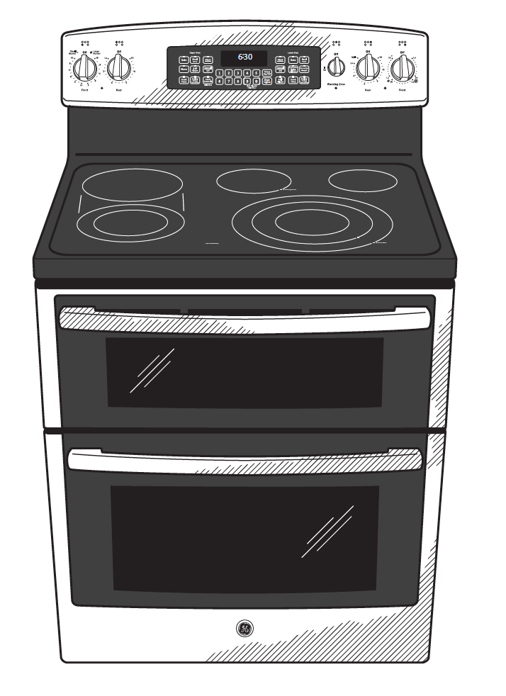 Series 30" Free-Standing Double Oven Range with Convection and Easy Load Drawer PB955SFSS, product image 8 of 8