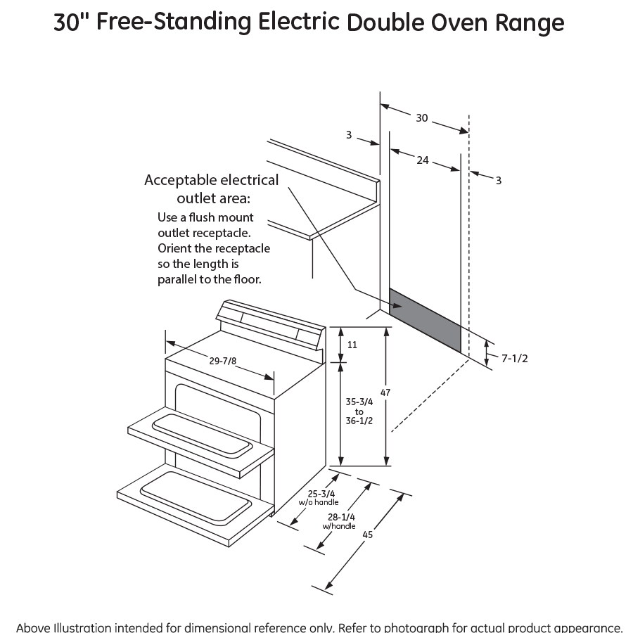 30" Free-Standing Electric Double Oven Convection Range PB960BJTS