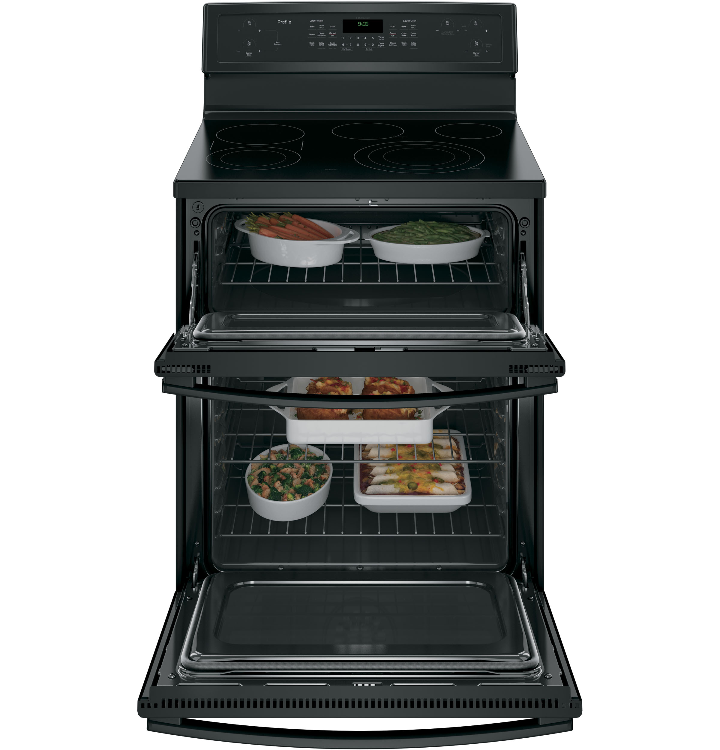 Series 30" Free-Standing Electric Double Oven Convection Range PB960DJBB, product image 8 of 13