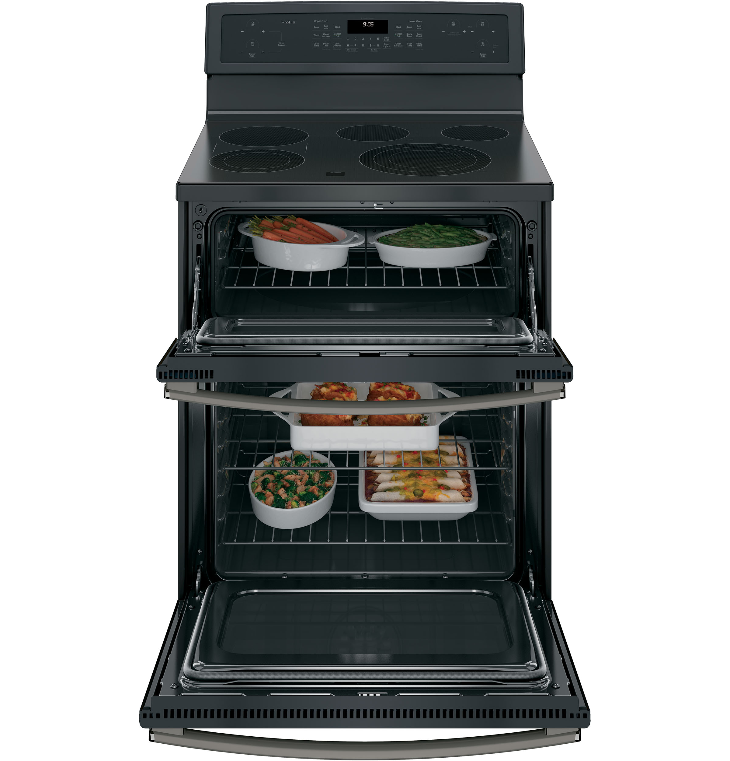 30" Free-Standing Electric Double Oven Convection Range PB960FJDS, product image 5 of 9