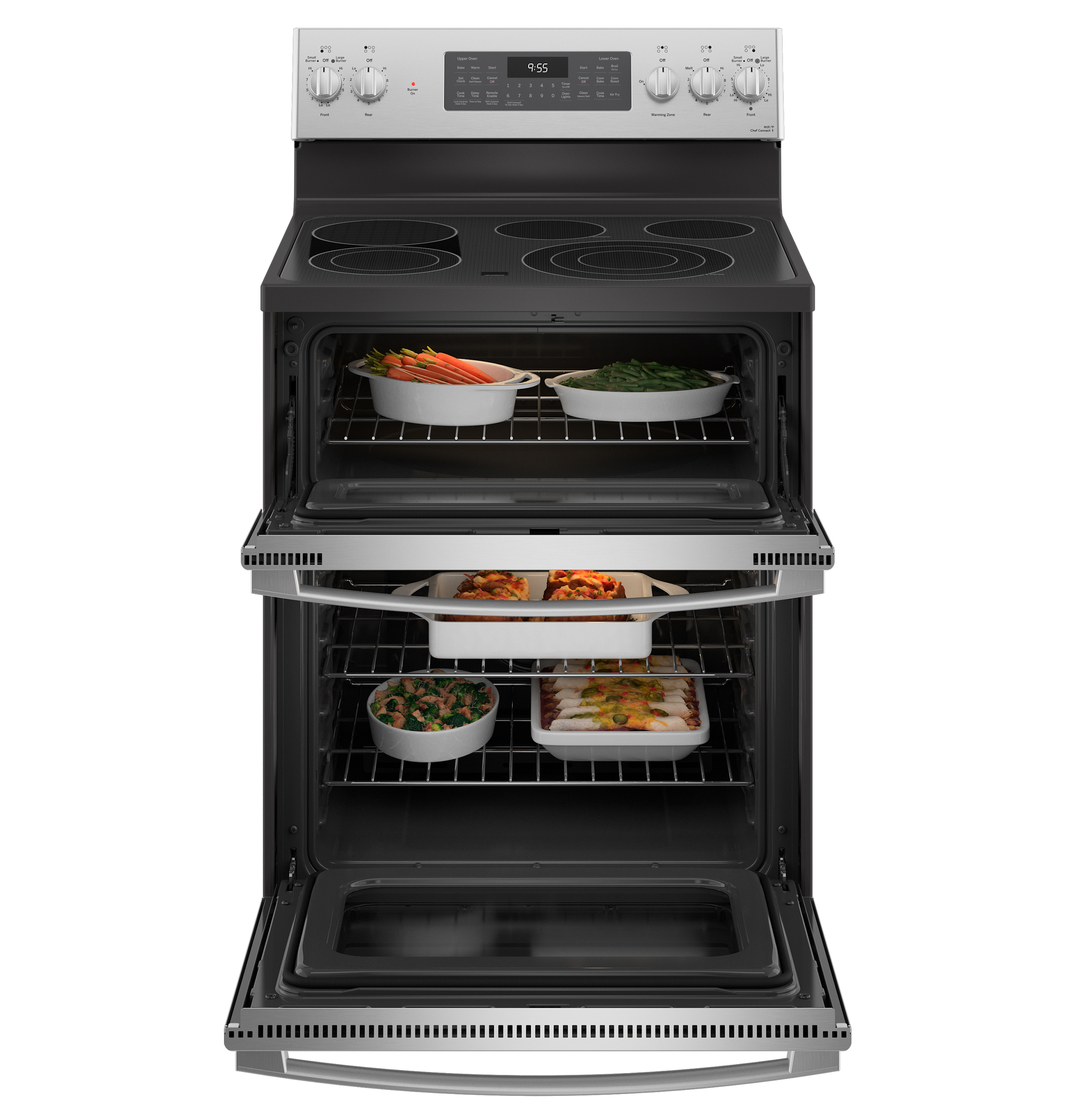 30" Smart Free-Standing Electric Double Oven Convection Range with No Preheat Air Fry view 3