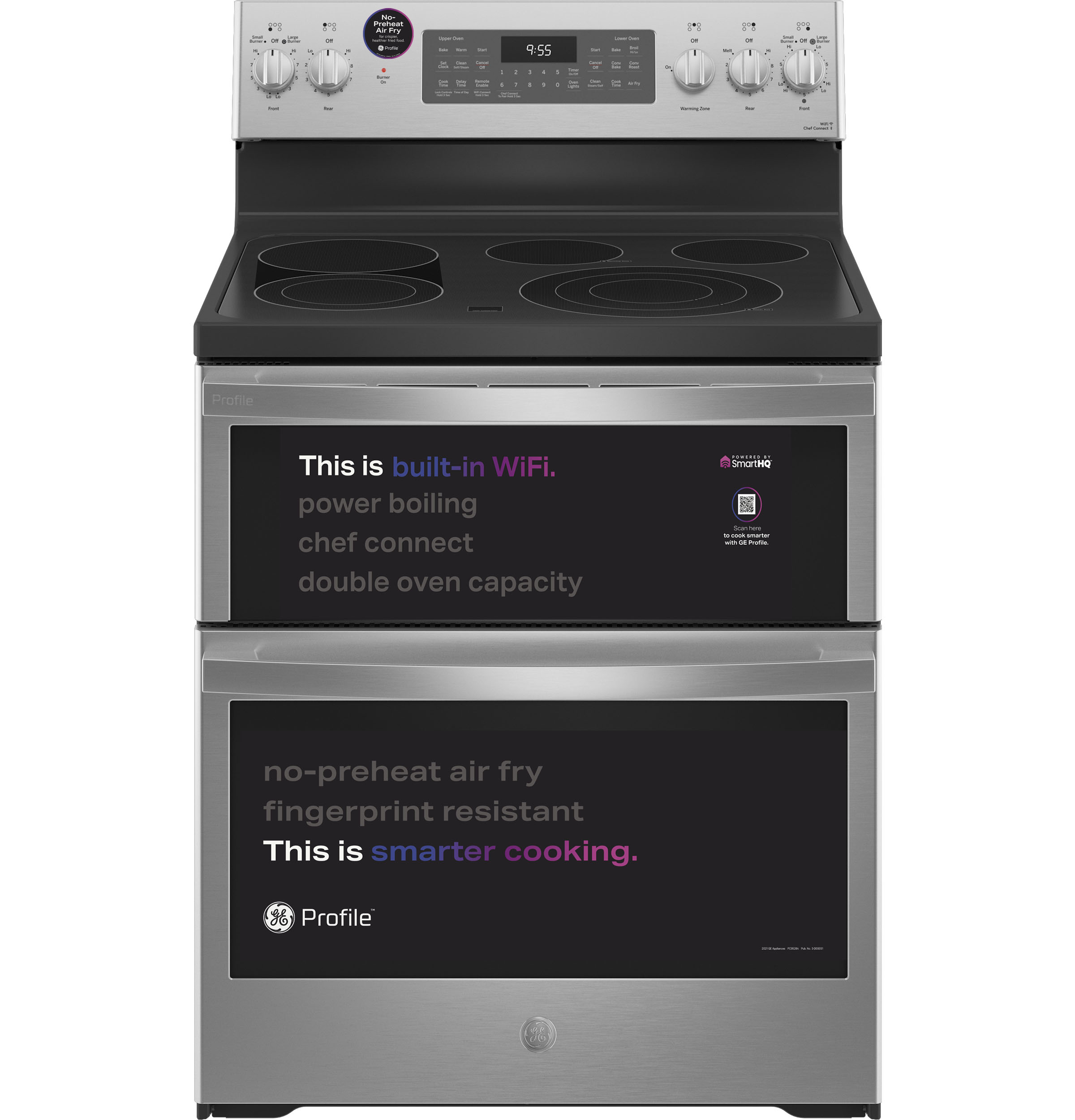 30" Smart Free-Standing Electric Double Oven Convection Range with No Preheat Air Fry view 10