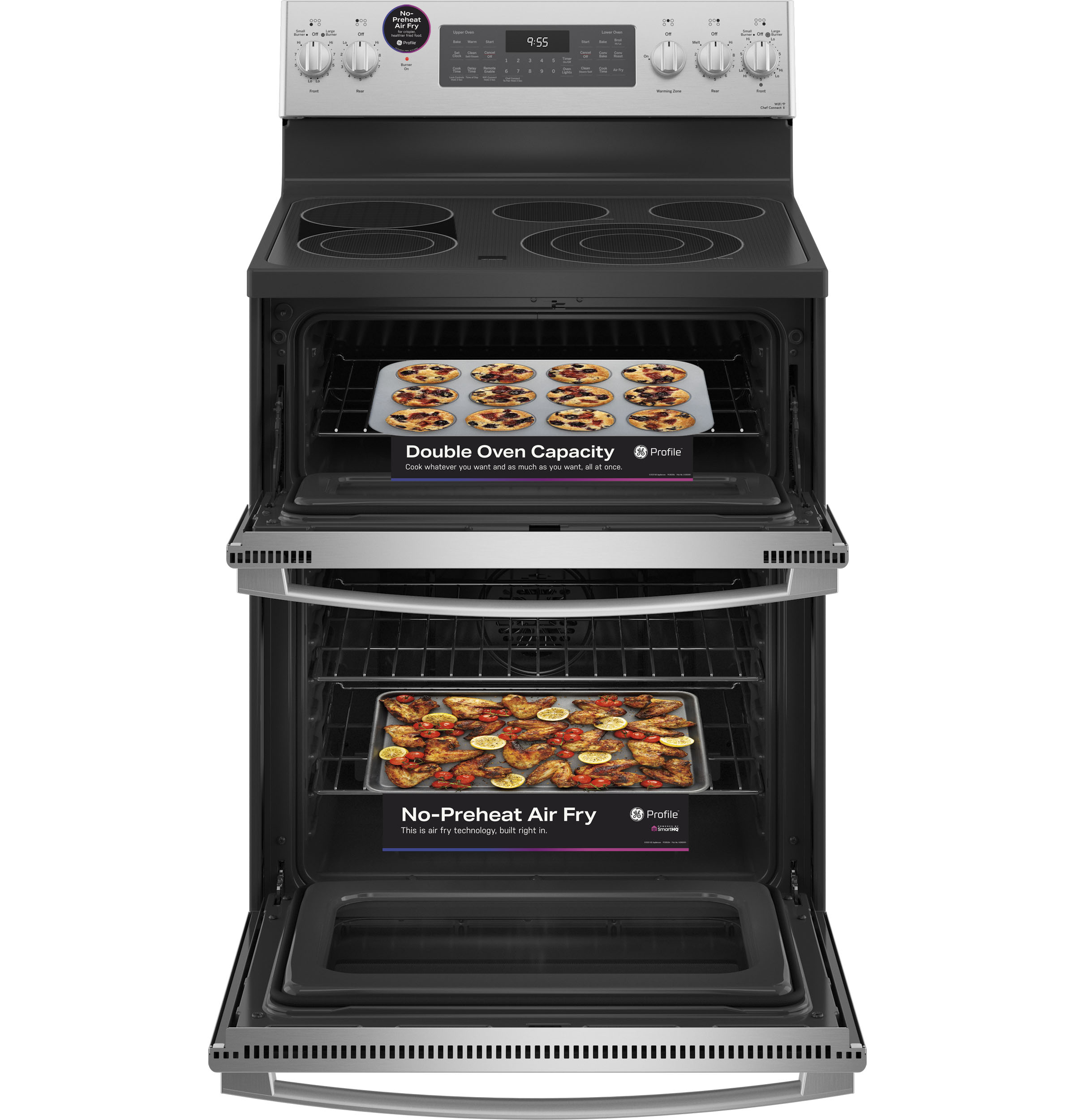30" Smart Free-Standing Electric Double Oven Convection Range with No Preheat Air Fry view 11