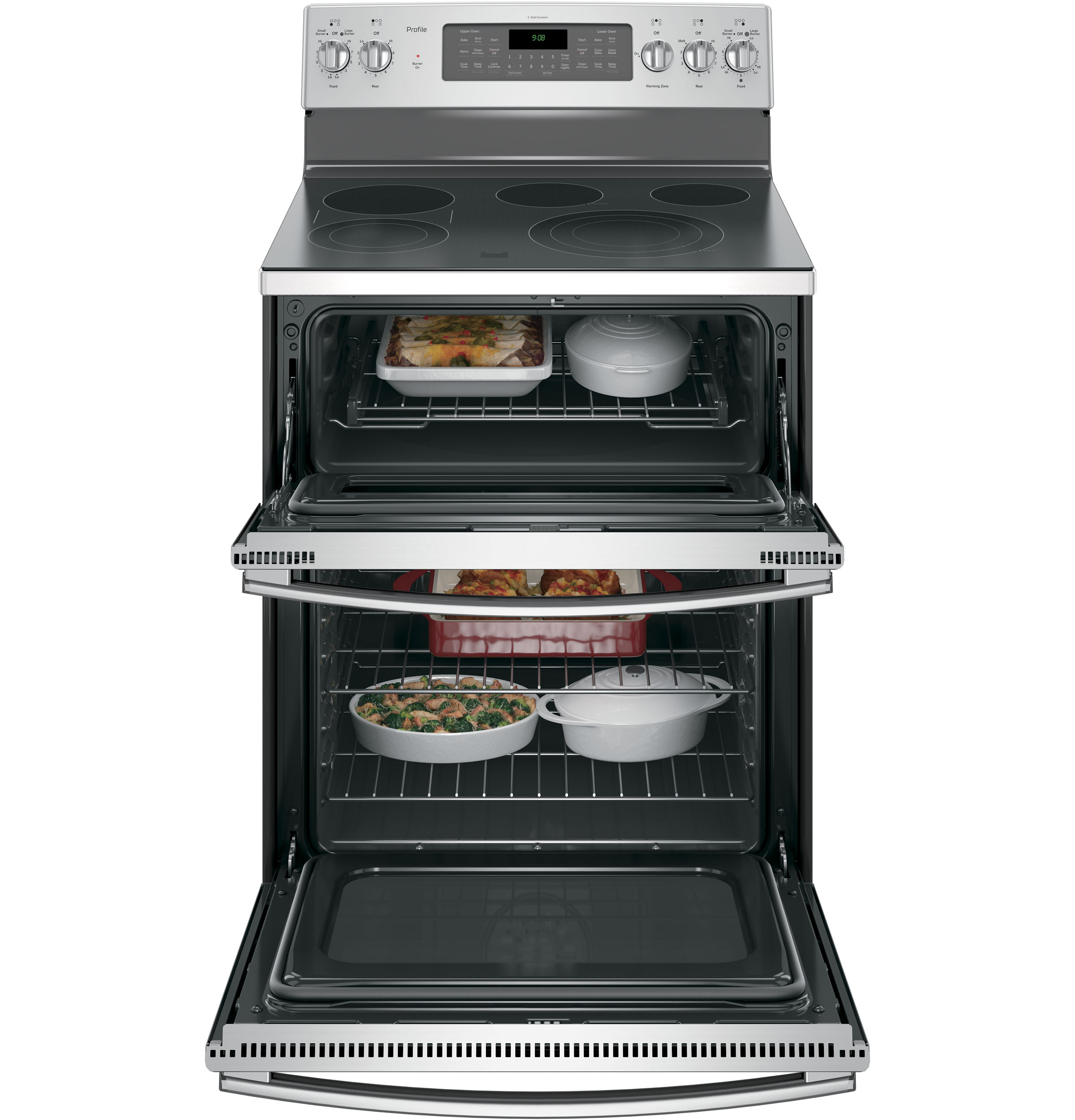 30" Free-Standing Double Oven Convection Range PB980SJSS, product image 5 of 13