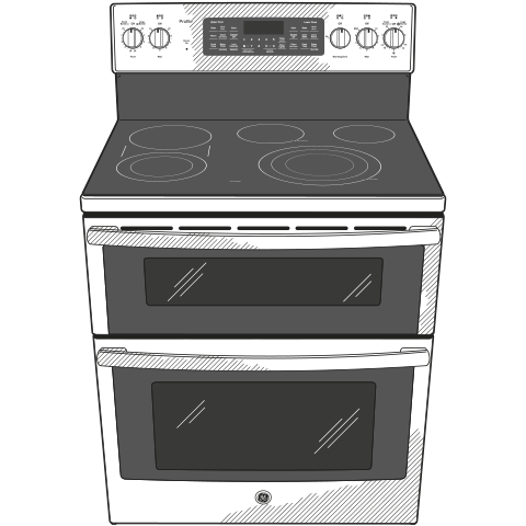 30" Free-Standing Double Oven Convection Range PB980SJSS, product image 13 of 13