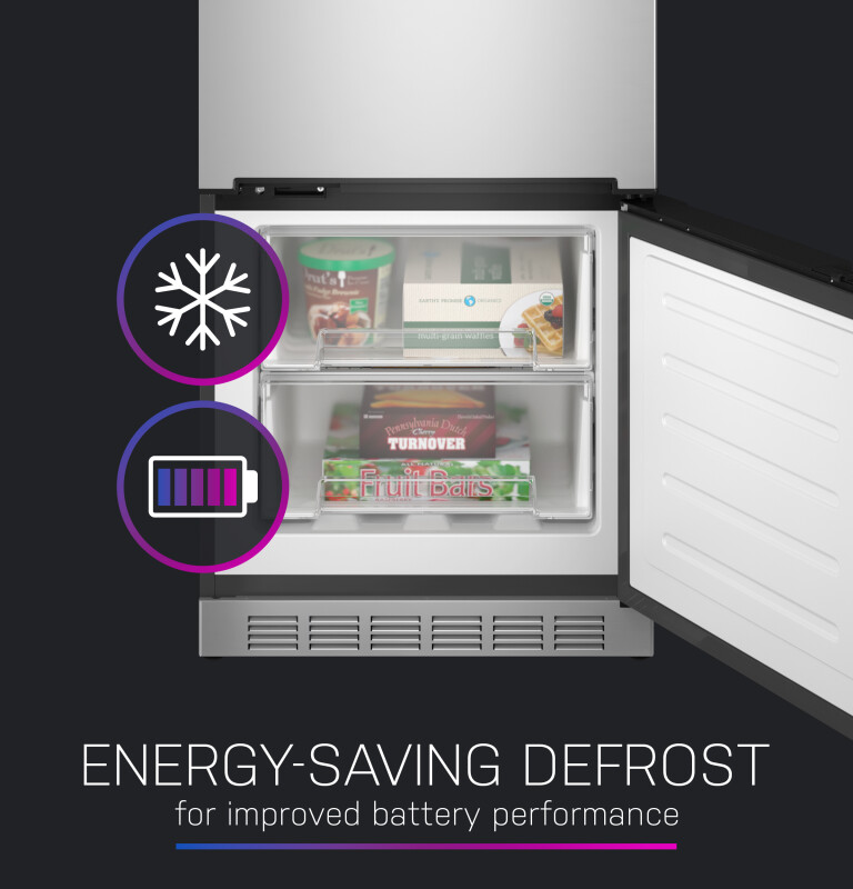 10.0 cu. ft. 12V DC Bottom Freezer Refrigerator PBV10RSTSS